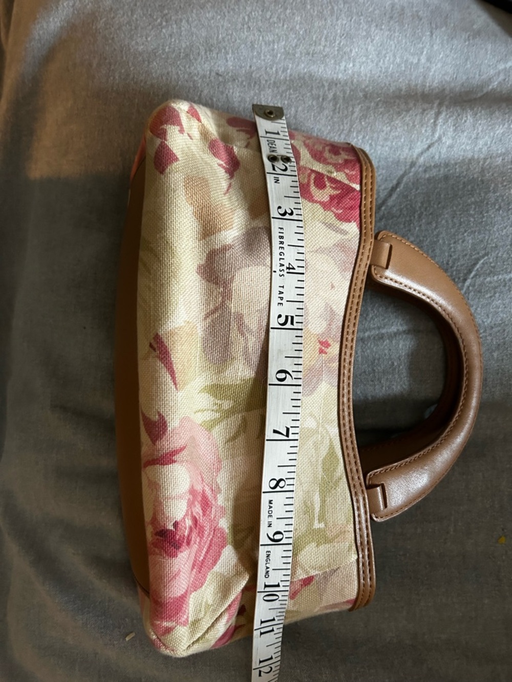 Fossil Floral Mini Tote in Cream, Pink & Tan - Picture 11 of 13